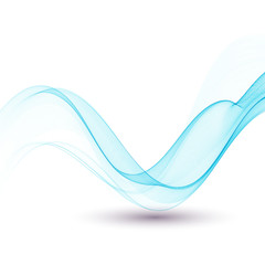 Vector Abstract color blue wave design element Science or technology design