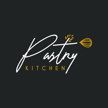 Bakery Logo Design Ideas. Vector with Script Font Lettering Icon for Cake and Cookie Bake Decoration Shop Template or Sticker