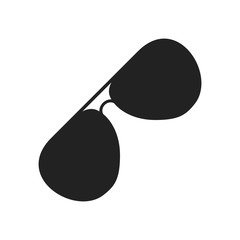 Glasses icon. Flat vector illustration.