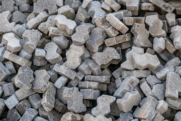 Alte Pflastersteine aus Beton
