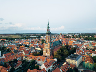Fototapeta na wymiar Greifswalder Dom von oben