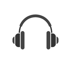 Headphones in flat style. Vector illustration.