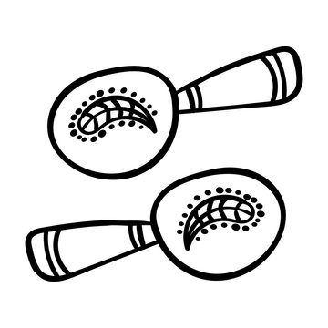 black and white maracas musical instruments clip art preview