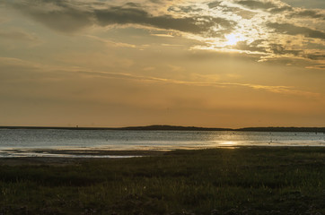 Sankt Peter-Ording Sonnenuntergang Nordsee Wolken