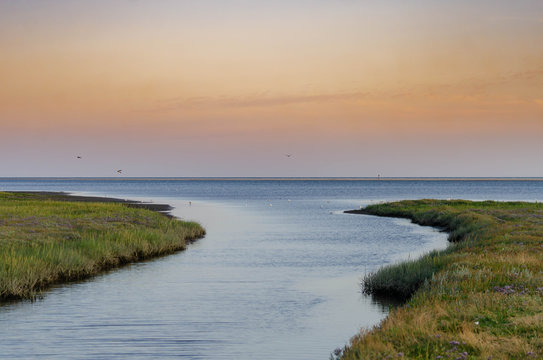 Sankt Peter-Ording Priel Meer Nordsee Sonnenuntergang
