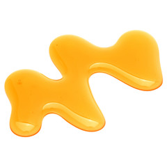 Sweet honey drips isolated on white background. Syrup droplet, nectar drops.