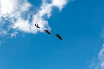 On September 14, 2019, in honor of the City Day, a grand air show of the legendary Swifts was held in Chelyabinsk at the Shagol military airdrome.