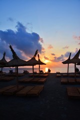 a beautiful sunrise at the black sea shore