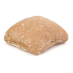 Ciabatta bread isolated on white background cut out