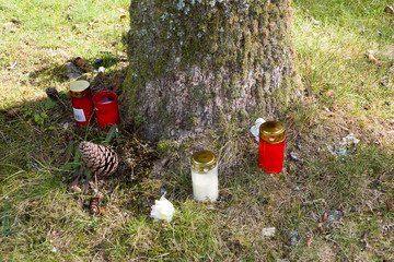 Unfallstelle Gedenken