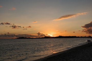 Obraz premium Saint Martin coucher de soleil