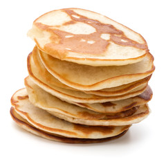 Pancakes  stack on white background