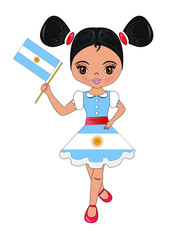  illustration - portrait of a beautiful and lovely girl from the Argentina.