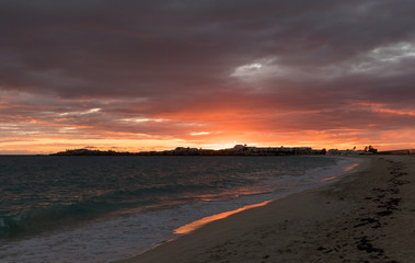 coucher de soleil, Simpson Bay