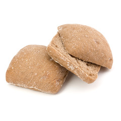 sliced Ciabatta bread isolated on white background cut out