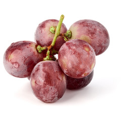 Red grape berry bunch isolated on white background cutout