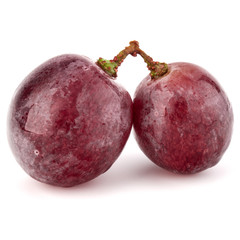 Red grape berry bunch isolated on white background cutout