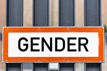 Gender Hinweis Schild