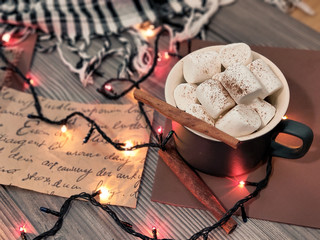 ice cream with chocolate and cinnamon