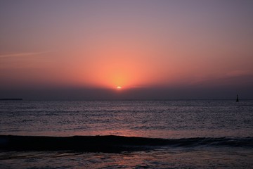 a beautiful sunrise at the black sea shore