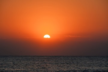 Fototapeta na wymiar a beautiful sunrise at the black sea shore