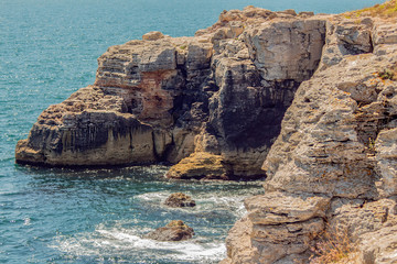 Seascape. The whimsical rocks of Tyulenovo, Northern Black Sea Coast, Bulgaria.
