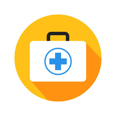 Medicine chest vector. Icon for web and mobile application. Flat design style.