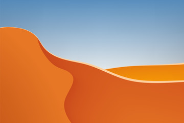 Nature at noon. Beautiful desert. Outdoor vector illustration design. Beautiful landscape.