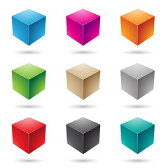 Colorful Bold Cubes Illustration