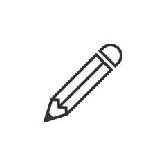 Fototapeta premium Pencil icon. Flat vector illustration.