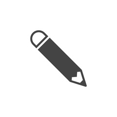 Pencil icon. Flat vector illustration.