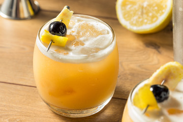 Sweet Homemade Whiskey Amarreto Sour