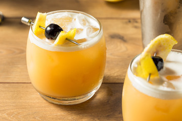 Sweet Homemade Whiskey Amarreto Sour