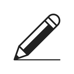 Pencil icon. Flat vector illustration.