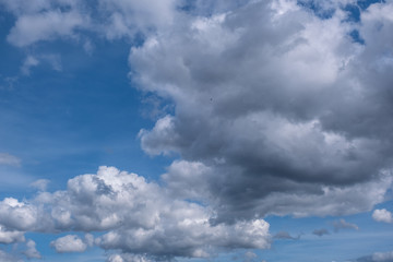White Clouds In the Blue Sky. Natural background with Clouds