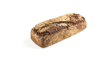 Rye bread slices isolated on white background