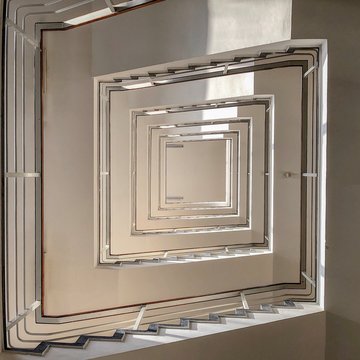 Low angle view of staircase in building