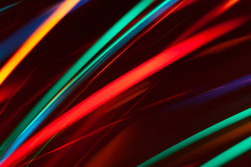 Fototapeta premium Abstract colored glowing bokeh lines.