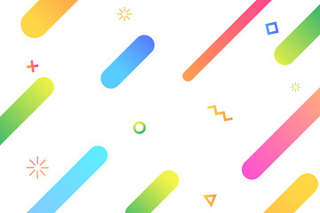 Abstract Geometric Shapes Background. Colorful Gradient Background .Vector Illustration