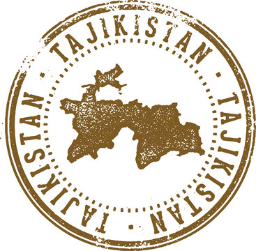 Tajikistan Country Rubber Stamp