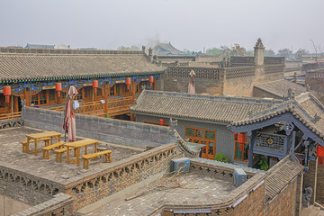 Obraz premium Looking over the houses of Pingyao seen from the city wall