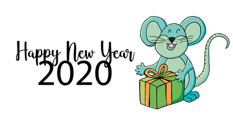Happy New Year 2020. Banner, flyer, Happy New Year