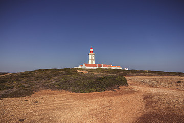 Fototapeta na wymiar Cape Espichel Lighthouse, Sesimbra, Portugal