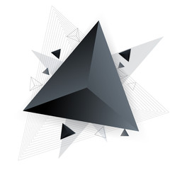 Abstract Triangles Background .Vector Illustration.futuristic concept. Geomatric Background