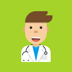 Fototapeta premium Doctor vector. Icon for web and mobile application. Flat design style.