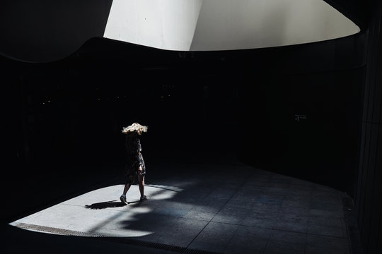 Person Standing Inside Building