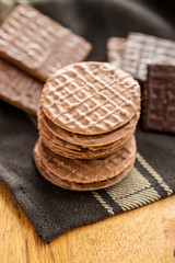 Sweet chocolate biscuits. Chocolate cookies.