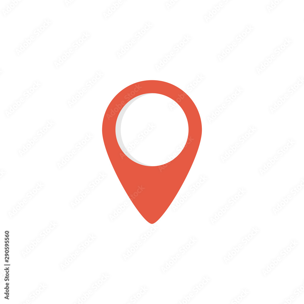 Poster map pointer icon. gps location symbol. flat design style.