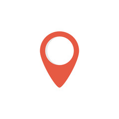 Map pointer icon. GPS location symbol. Flat design style.