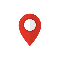 Map pointer icon. GPS location symbol. Flat design style.